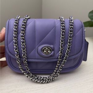 Coach Lavender Quilted Chain Shoulder Bag